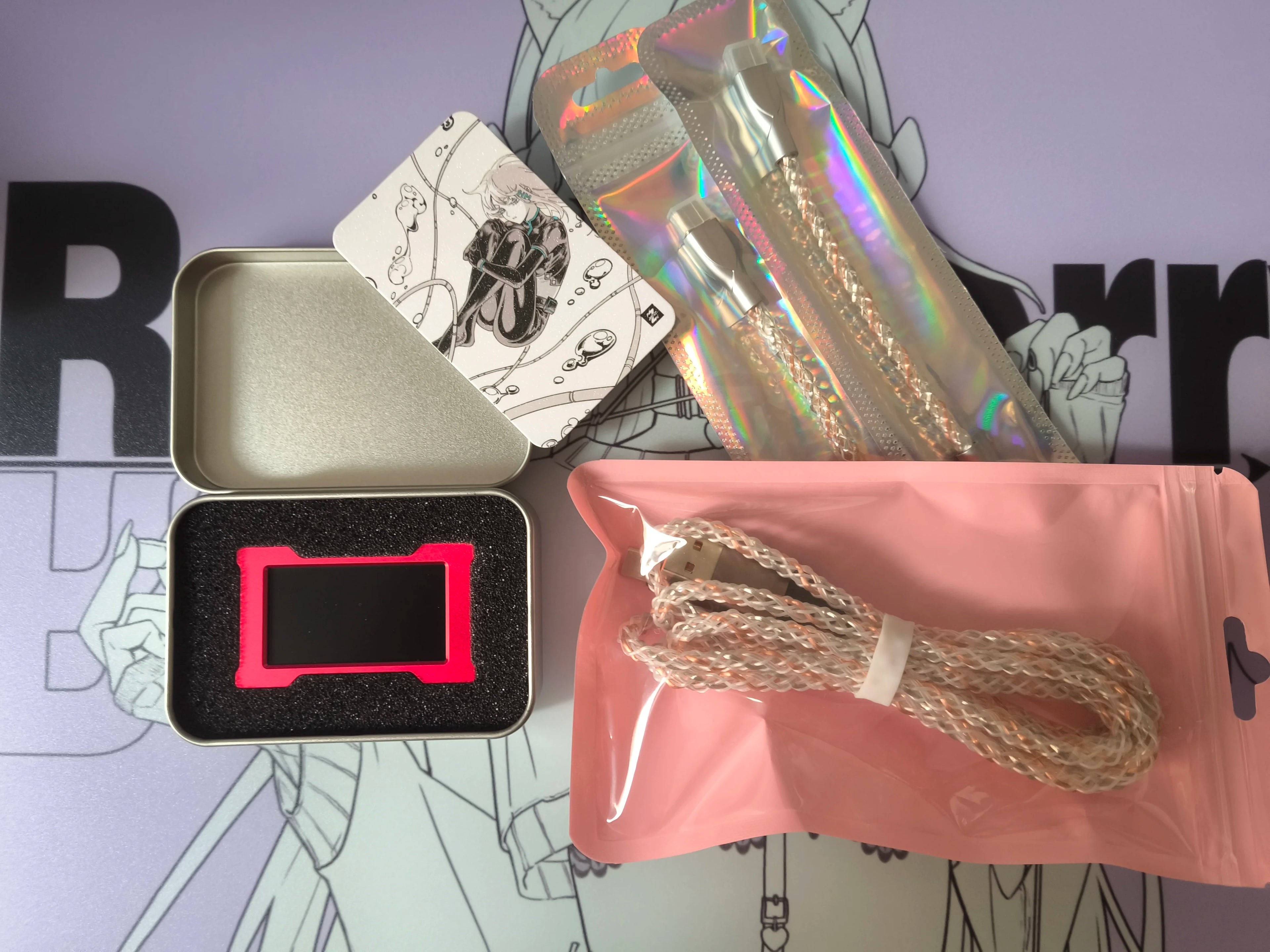 HMLAB ZNEO Gaming USB Hub - 2-To-3 Port, 8K Hz, Independent Power, with Screen, Trendy for Gaming Ambience Desk Setup