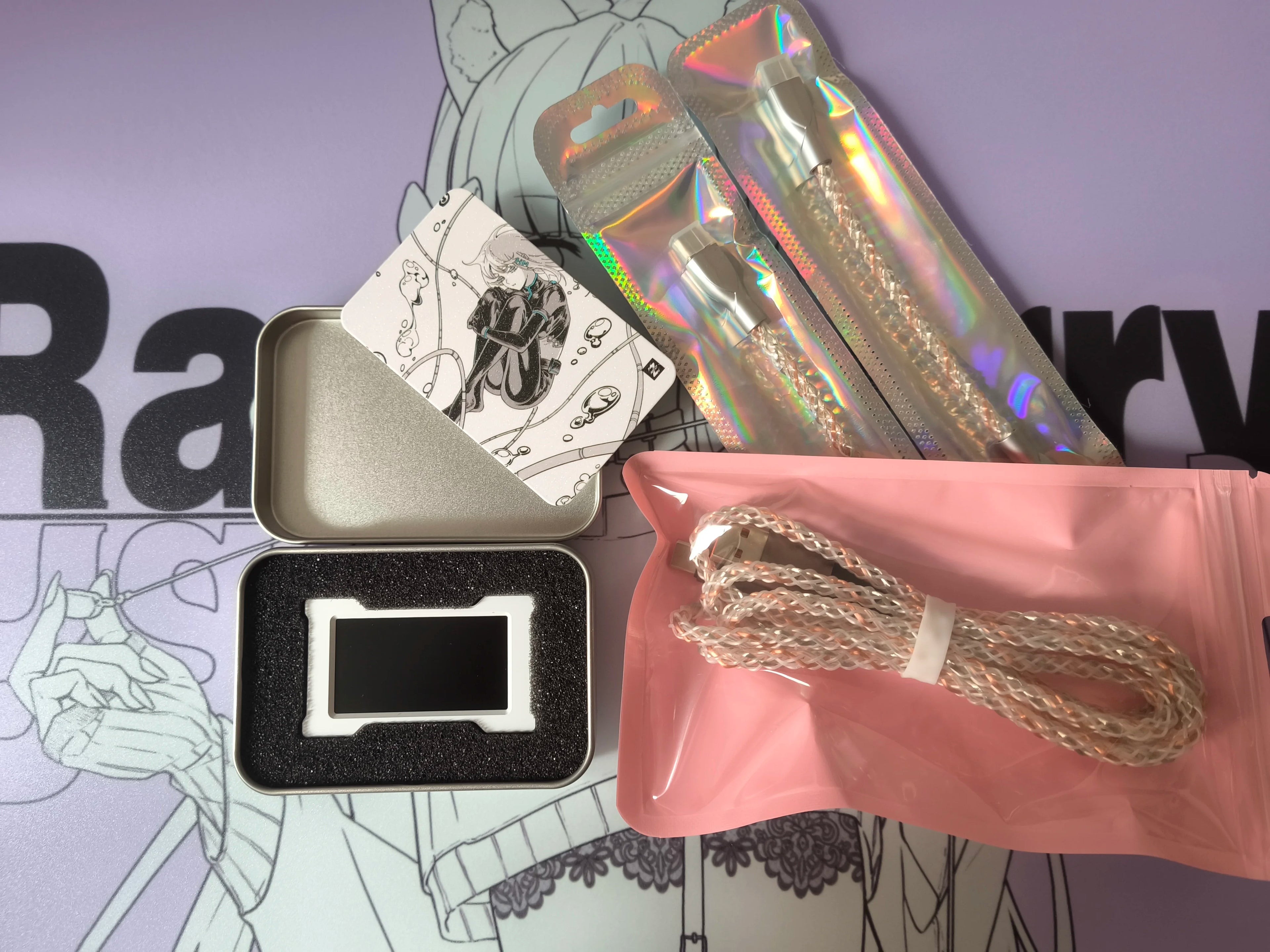 HMLAB ZNEO Gaming USB Hub - 2-To-3 Port, 8K Hz, Independent Power, with Screen, Trendy for Gaming Ambience Desk Setup