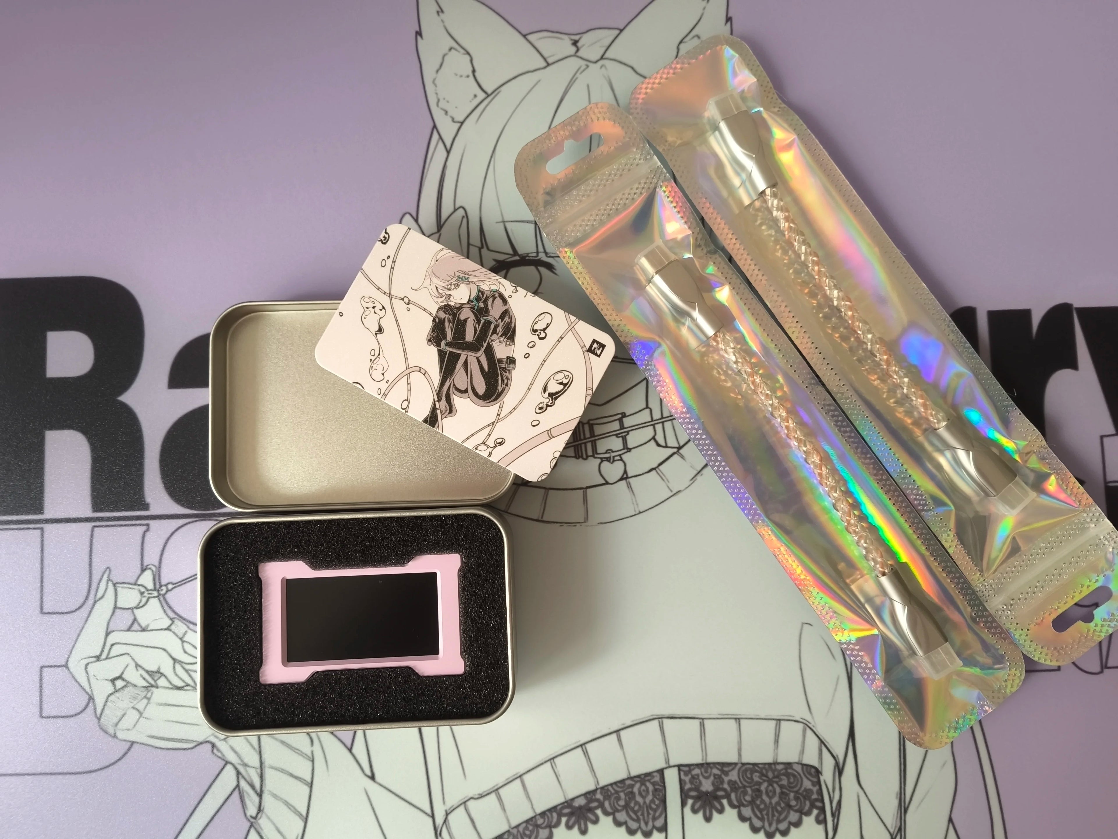 HMLAB ZNEO Gaming USB Hub - 2-To-3 Port, 8K Hz, Independent Power, with Screen, Trendy for Gaming Ambience Desk Setup